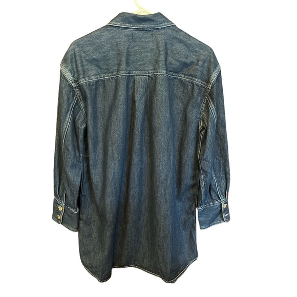 Madewell Denim Oversized Mini Shirtdress long sleeve  Size M NWT - Picture 7 of 10